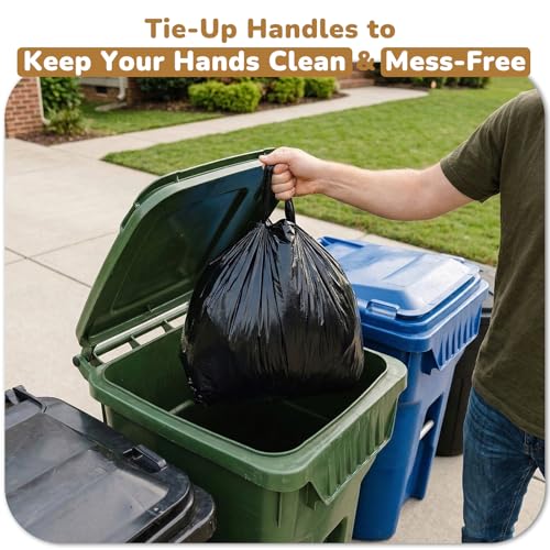 Dog Poop Bags Compatible with Arm and Hammer, 50 Count | Pooper Scooper Bags Fit for Swivel Bin & Rake Dog Pooper Scooper, Thick Pet Waste Bags, With Handles, Disposable