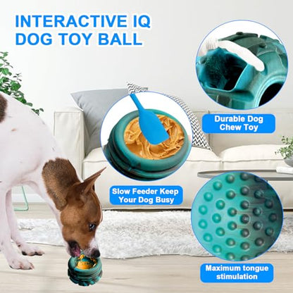 Yipetor Frozen Treat Dispensing Dog Toy - Large Chew Toy, Freezable Fillable Rubber, Reduces Anxiety, Easy to Clean, Interactive Puzzle (Medium) - color: Classic Blue, size: Medium