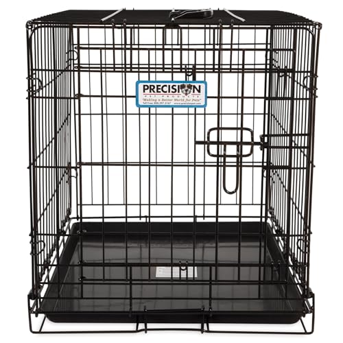 Precision Pet Products One Door Provalue Wire Dog Crate, 24 Inch, For Pets 15-30 lbs, With 5-Point Locking System - size: 24"L x 18"W x 19"H