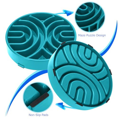 Whippy Slow Feeder Dog Maze Bowl - Anti-Choking, Anti-Slip Interactive Puzzle Feeder for Large Dogs, Green - color: green