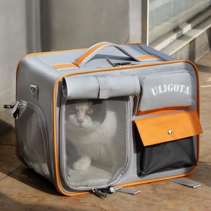 Backpacks for Pets Backpack Carrier for Cat and Small Dogs, Ventilated Dog Backpack Carrier | Airline Approved Cat Carrier | Cat Bag for Hiking Travel Camping Outdoor Use