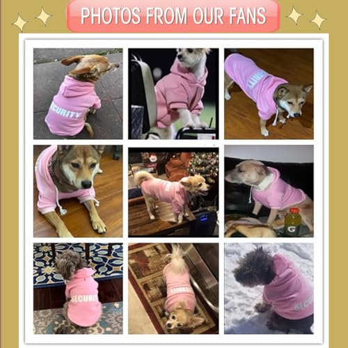 Security Dog Hoodies Clothes Apparel Winter Sweatshirt Warm Sweater Cotton Puppy Hoodie for Small Dog Medium Large Cat Red, XS - color: Red, size: X-Small (Chest girth: 11.4")
