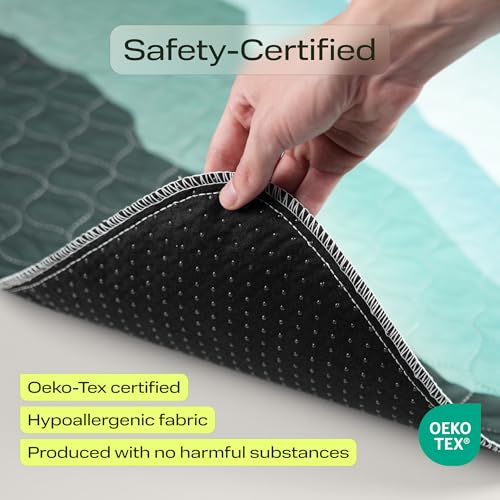 PetSpy Washable Pee Pads for Dogs - Waterproof Reusable Puppy Pads No-Slip Surface - Stylish Dog Potty Training Pads Protect Against Leakage (Landscape, 1 Pack - 72" x 72") - color: Landscape, size: 72 x 72 Inch (Pack of 1)