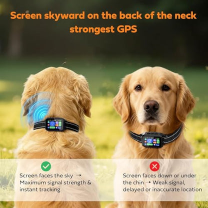 GPS Wireless Dog Fence & Training Collar System, Free App/Remote Controlled Custom Boundary up to 7000ft, Beep/Vibration/Safe Correction Modes, Early Alert, Waterproof for Dogs 10+lbs