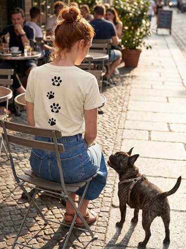 YHHR Mama Shirt Dog Mom Shirt Funny Dog Paw Graphic Letter Tee Shirts with Pockets Pets Lover Short Sleeve Tops - color: Apricota, size: Medium