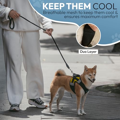 Gooby Soft Mesh X Step in Dog Harness - Yellow, X-Small - color: Yellow, size: X-Small