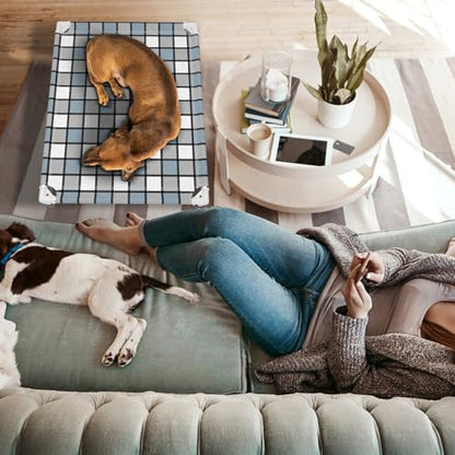 Caghash Elevated Outdoor Raised Dog Bed Outdoor Dogs Bed Lifted Pet Bed Dog Cot for Medium Pet Taste Life, Start with A Pet Bed 34'' x 26'' x 6.5'' - size: Standard - Medium