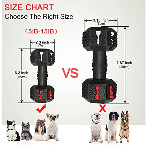 Dog Chew Toys for Aggressive Chewers,Food Grade Non-Toxic Dental Pet Toy,Tough Durable Indestructible Dog Toys for Small Medium Dogs.Black（8IB-15IB） - color: Large 5.7IN Black