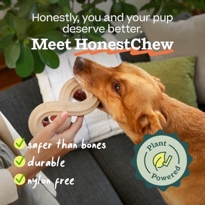 WOOF HonestChew Dog Toy Infinity - Durable Dog Chews - Made with Natural, Plant-Based Ingredients - Splinter-Resistant - Safer Than Dog Bones - Small - size: Small