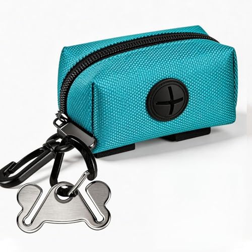Dog Waste Bag Dispenser Pet Poop Bags Holder for Doggie Waste Bags Dispensers Soft Fabric Zipper Small Doggy Puppy Pouch for Leash Accessory Attachment with Carrier,Green - color: 1PC Green, size: 1 Count (Pack of 1)