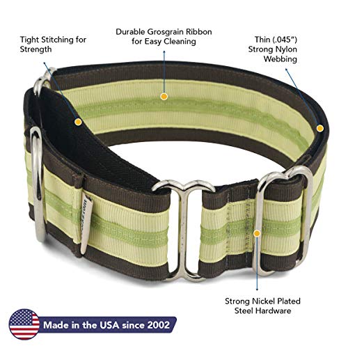 If It Barks 1.5" Martingale Collar for Dogs, Adjustable Nylon, Made in USA,Key Lime Pie,Small (11" - 15") - color: Key Lime Pie, size: Small (11"-15") w/o Buckle