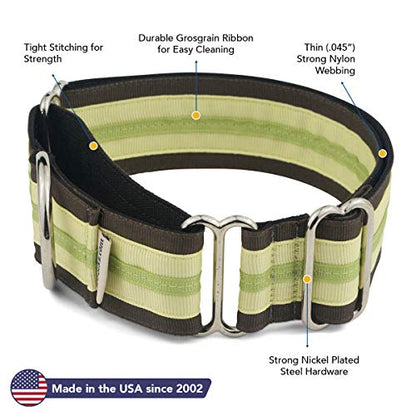 If It Barks 1.5" Martingale Collar for Dogs, Adjustable Nylon, Made in USA,Key Lime Pie,Small (11" - 15") - color: Key Lime Pie, size: Small (11"-15") w/o Buckle