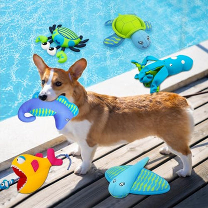 Squeaky Dog Toys, Floating Dog Toys for Indoor or Outward Play, Interactive Dog Gifts for Small and Medium Dogs – Manta - style: E-Manta