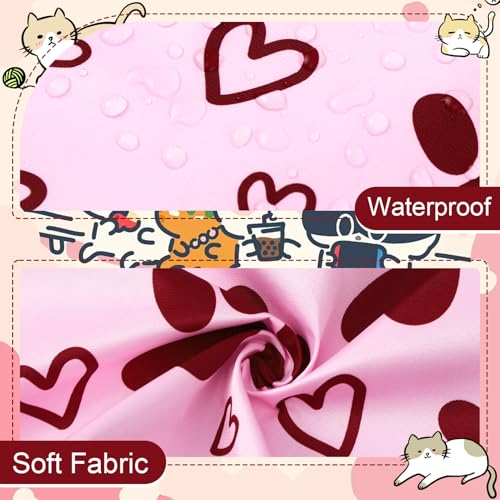 Dog Grooming Waterproof Apron with 2 Pockets, Cute Animals Puppy Dog Pets Apron - style: Red Heart Dog Paw