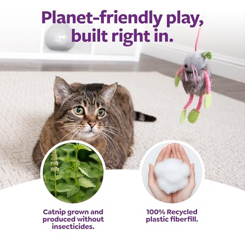 SmartyKat (3 Count) Bouncy Mouse Bungee Dangler Plush Cat Toys - Multi Color, 3 Count