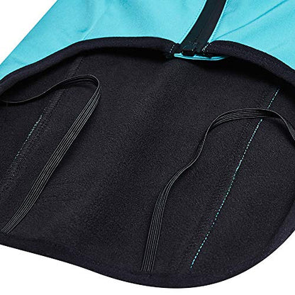 Blueberry Pet Windproof Waterproof Reflective Softshell Dog Jacket, Cyan Blue, Size 12 - color: Cyan Blue, size: Size 12