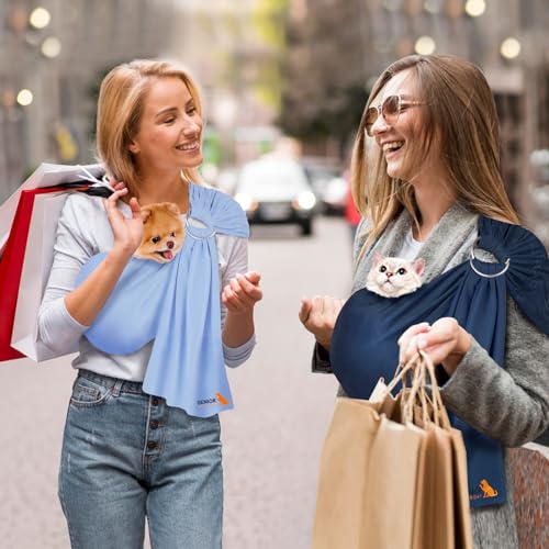 Dog Sling Carrier for Small Dogs,Carrying Wrap Anti-Anxiety Cat Sling,Adjustable Pet Sling(Light Gray) - color: light gray