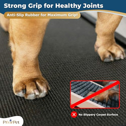 Dog Ramp for Couch – Non-Slip, Sturdy Build Foldable Wooden Dog Ramp – Supports up to 200 lbs – 7 Adjustable Heights (14" – 20.5") – Enhanced Stability – Birchwood Pet Ramp for Small Dogs – Black - color: Black