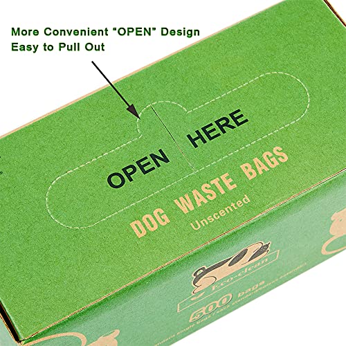 ECO-CLEAN Dog Poop Bags, 500 Count, Leak-Proof, Earth-Friendly, Tissue-Style Dispensing, Big Enough for All Pet Size, Keep Your Hands Safe - color: Green