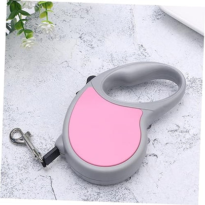 COLLBATH 5m Retractable Dog Leash Pet Leash Braking System Telescopic Traction Rope One- for Pet Dogs