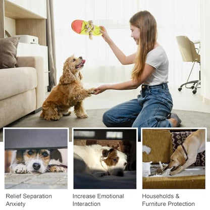 vocheer Dog Chew Toy, Dog Toys to Keep Them Busy Durable Teething Shoe Interactive Squeaky Puppy Toy,Small,Medium Breze, Machine Washable(Yellow) - color: Yellow