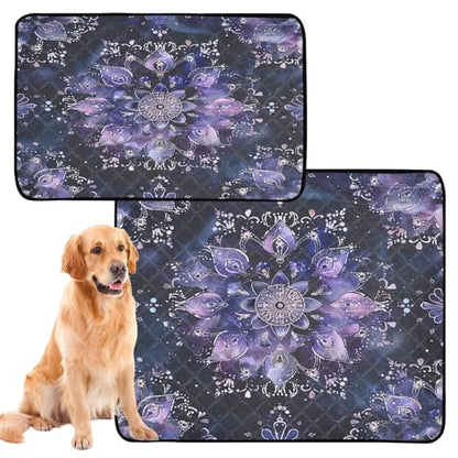 Qilmy Mandala Pet Mat, Waterproof Reusable Dog Training Pad Anti-Slip Pet Creat Pad for Small Medium Large Dogs and Cats - size: Smallx3