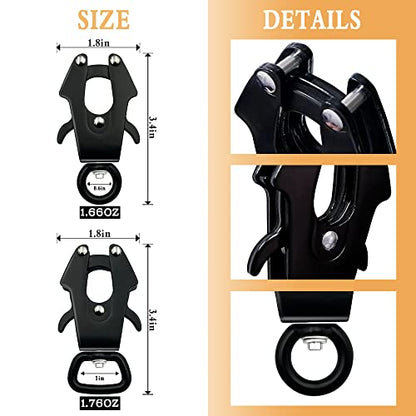 2 Pcs Frog Clip Dog Leash Clasp 360 Degree Swivel Clip Heavy Duty Quick Release and Locking Dog Leash Buckle for Linking Pet Collar (Large) - size: Large