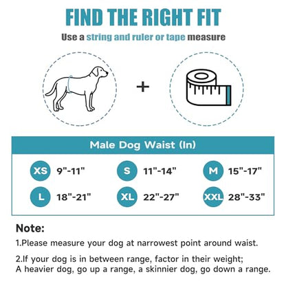 Wegreeco Washable Male Dog Diapers (Pack of 3) - Washable Male Dog Belly Wrap (Mustang, X-Small) - color: Mustang, size: X-Small (Pack of 3)