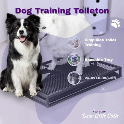 Gugxiom 62 * 43 * 8cm Training Toilet Potty Tray, Portable Dog Training Toilet, Reusable Long Lifespan Easy to Clean Indoor Outdoor Pet Litter Box for Puppy