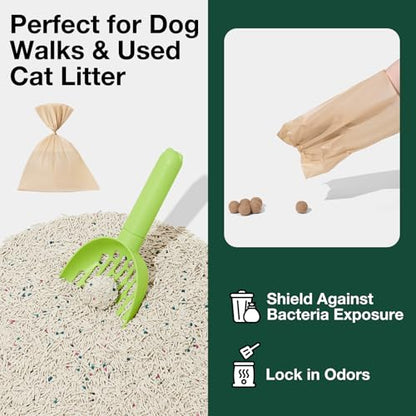 VETRESKA Dog Poop Bags, Leak Proof, Extra Thick and Large Pet Waste Bags for Dog Walking and Cat Litter, Sandalwood & Almond Scented, 300 Bags - size: 1 Count (Pack of 300), style: Santal Forest