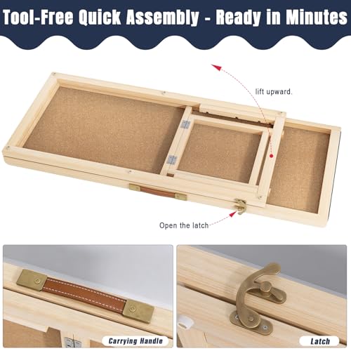Adjustable Wooden Dog Ramp for Small & Medium Dogs, 39.4" Long x 15.8" Wide Portable Pet Ramp for Bed, Couch, Sofa & Car, Anti-Slip Carpet, Lightweight Foldable Indoor Outdoor Travel Dog Ramp - size: 39.4"L x 15.8"W