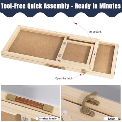 Adjustable Wooden Dog Ramp for Small & Medium Dogs, 39.4" Long x 15.8" Wide Portable Pet Ramp for Bed, Couch, Sofa & Car, Anti-Slip Carpet, Lightweight Foldable Indoor Outdoor Travel Dog Ramp - size: 39.4"L x 15.8"W