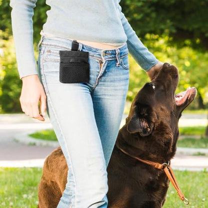 DONGKER Dog Treat Pouch,Auto Closure Pet Snack Reward Pouch with Waist Belt Clip for Pet Dog Travel Training Outdoor Use