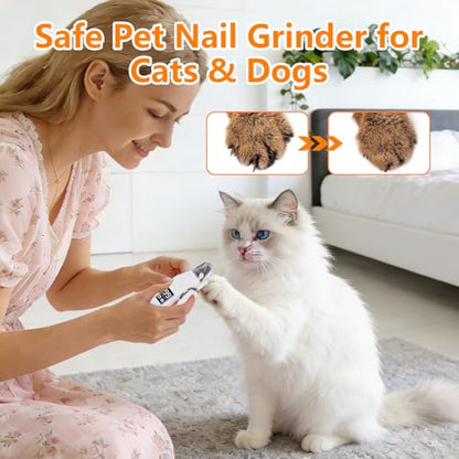 2-in-1Dog Nail Clippers & Dog Nail Grinder,Dog Nail Trimmers with LED Lights,USB Rechargeable,Quick Sensor and Splash Guard,Cat Nail Clippers Trimmers for Small,Medium,and Large Dogs & Cats