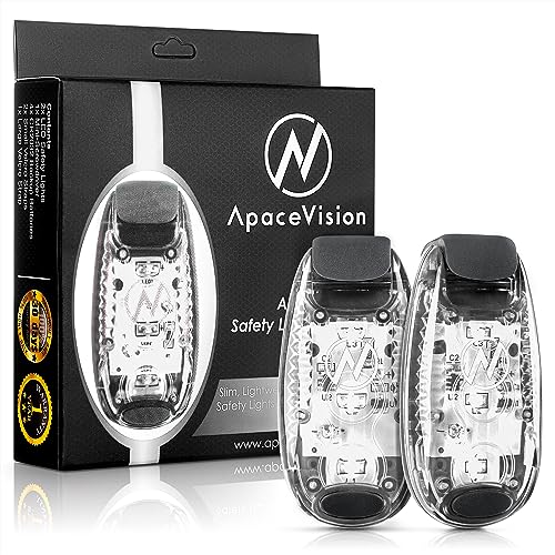 LED Safety Light (2 Pack) - Clip On Strobe/Running Lights for Runners, Dog, Bike, Walking, Boat, Kayak, Stroller and More - High Visibility Accessories for Your Reflective Gear, Bicycle - color: White