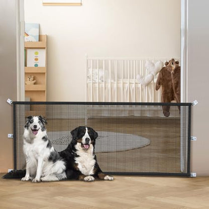 Magic Mesh Dog Gate for Doorways – Indoor Pet Gate 30"x70" for Kitchen, Stairs, Hallway, Fits 64–66" Wide Openings - size: 30"Hx70"W(Pack of 1)