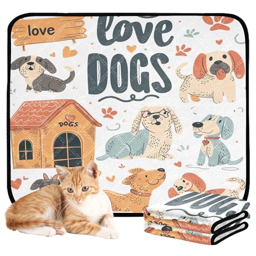 Qilmy Dog Pet Mat, Waterproof Reusable Dog Training Pad Anti-Slip Pet Creat Pad for Small Medium Large Dogs and Cats - size: Medium+Large