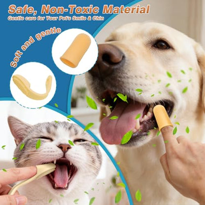 7PCS Pet Grooming Kit for Dogs and Cats | Dog Bath Brush | Washing Gloves | Cleanroom Gloves | Dog Shampoo Brush | Finger Toothbrushes | Storage Bag | All-in-One Pet Care (Purple) - color: Lavender Purple