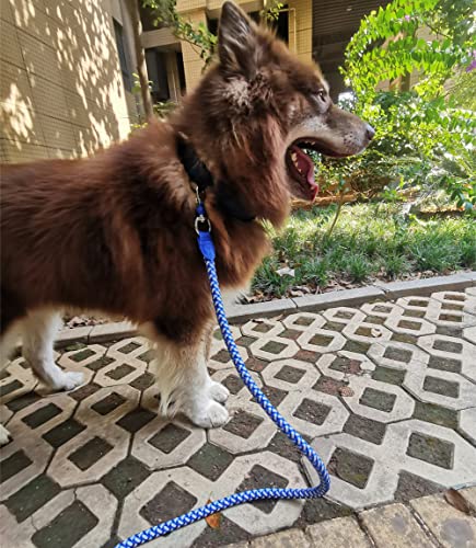 2/3/4/6/10 Foot Reflective Dog Leash Heavy Duty Strong Nylon Rope Braided for Large Medium Small Dogs Walking Training Leads (Blue, 6ft * 1/2") - color: Blue, size: 6ft * 1/2"