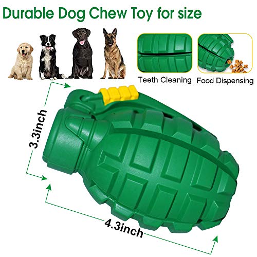 Dog Chew Toys for Aggressive Chewers,Food Grade Non-Toxic Dental Pet Toy,Tough Durable Indestructible Dog Toys for Small Medium Large Dogs.Green - color: Large 4.4IN Green