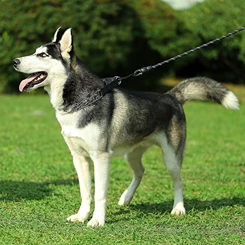 Dog Prong Collar, Adjustable Dog Training Collar with Quick Release Buckle for Small Medium Large Dogs - color: Black, size: L/3.5mm (Neck: 18"-20" Weight: 70 lbs)