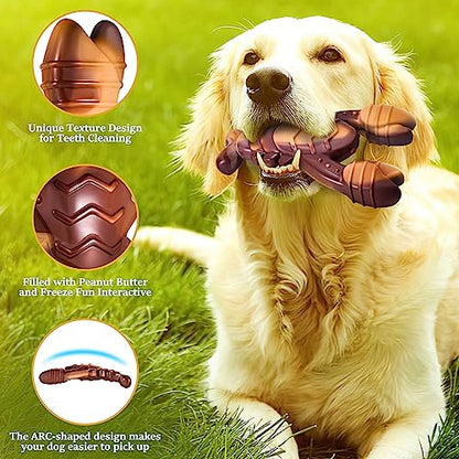NEZIN Dog Chew Toys, Indestructible Dog Toys for Aggressive Chewers, Tough Dog Toys, Durable Dog Chew Toys for Large Medium Breed, Interactive Dog Toys with Real Beef Flavor (Lobster) - color: Lobster