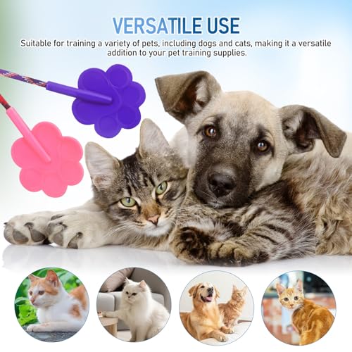 POPETPOP 2Pcs Pet Training Stick Rubber Dog Training Tool Cat Training Clicker Cute Paw Shape for Puppy and Cat Training Durable and Engaging Design