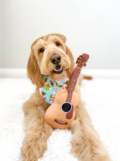 PUPROAR Guitar Dog Toy, Funny Plush Squeaky Puppy Gift, Unique Birthday Gift for Small, Medium & Large Breeds