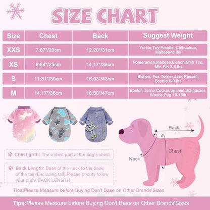 Dog Sweaters for Small Dogs Male Female Night Glow Doggie Clothes Girl Boy, Warm Pullover Doggy Sweatshirt, Winter Pet Coat Jacket Cat Costume, Small Dog Sweater Puppy Outfit, Pink, S - color: Night Glow Pink, size: Small (Chest 15in )