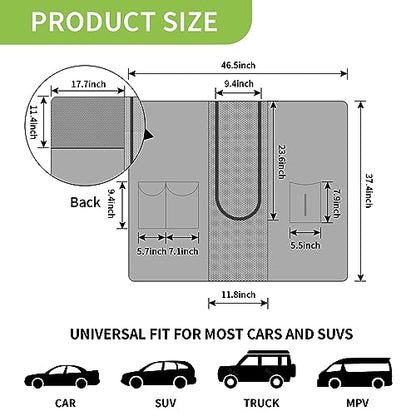 Dog Car Net Barrier for SUVs, Pet Barrier with Adjustable Rope and Storage Bag, Dog Fence Barrier for Car Front Seats, Car Divider for Driving Safely with Children & Pets