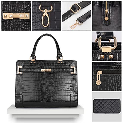 Fashion Pet Carrier Dog Cat Carrier Purse Soft-Sided Leather Handbag Pet Tote Bag for Small Dogs Puppy and Cat TSA Airline Approved - color: Black 3