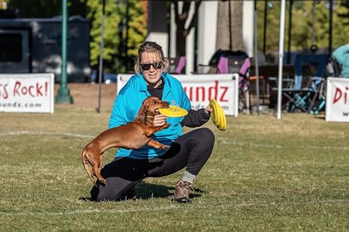 Hyperflite Pup SofFlite Soft Dog Flying Disc, 2 Pack, Small Dogs | Ultra Soft, Competition Approved, 2 Pack | 7-inch, 90g | Small Dogs | Yellow
