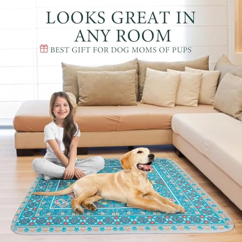 Homimp Washable Pee Pads for Dogs, 8 Pack Reusable Puppy Pads Waterproof, Absorbent and Leakproof Dog Pee Pads, Non Slip Puppy Training Pads, Pet Mat for Floor, Crate, Couch, Whelping,Blue, 16"x20" - size: 16"x20"(Pack of 8)