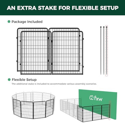 FXW Instant Unleashed Dog Playpen, Portable Pet Fence for Outdoor, RV Trips, and Camping, 40inch, 4 Panels for Medium and Large Dogs│Patented - size: 40"H